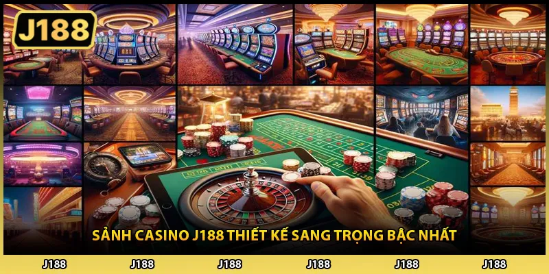 Sảnh casino J188 thiết kế sang trọng bậc nhất